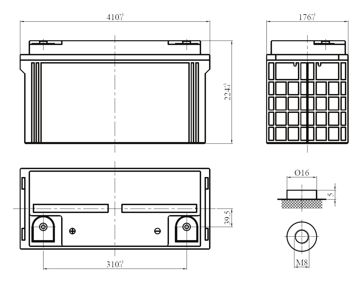 ESH-12-450W-FR-dimensional-drawing-transparent
